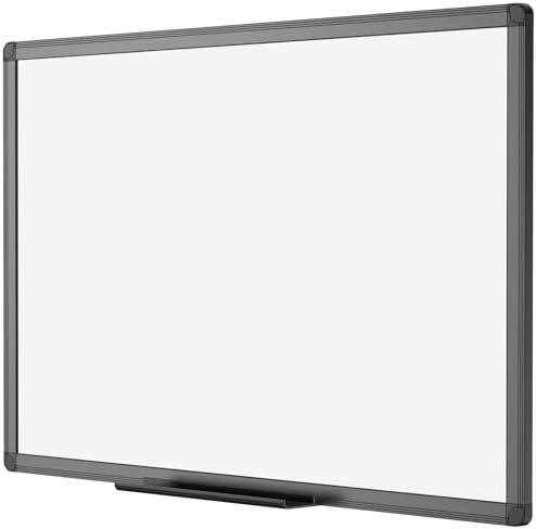 VIZ-PRO Magnetic Dry Erase White Board, 36 X 24 Inches, Black Aluminium Frame VIZ-PRO Magnetic Dry Erase White Board, 36 X 24 Inches, Black Aluminium Frame
