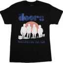 The Doors Unisex Adult The Doors Official Merch Waiting for The Sun T-Shirt, Black (Medium)