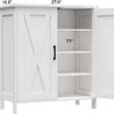 Homleke Farmhouse Shoe Cabinet with 2 Barn Doors & Wood Legs, 5-Tier Shoe Storage Cabinet with 3 Adjustable Shelves, Tall Shoe Rack Organizer for Closet, Shoe Organizer for Entryway, Hallway, White, 13.8"D x 27.6"W x 31.5"H