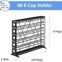 k cup Holders for 5 Tier Coffee Pod Holder,Black Metal Space(40 pods)