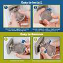 Child Safety Door Knob Cover (4 Pack) Hard-to-Remove Dual-Lock Door Handle Covers for Kids Reusable Baby Proof Door Knob Locks Installs Easily, No Tools Needed (Semi-Clear)