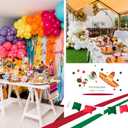 6 x 6 Pack Mexican Table Runners 14 x 84 Rainbow Colors Large Boho Mexican Theme Party Decoration for Cinco de Mayo Fiesta Party 6 Serape Table Runner (14 x 84)