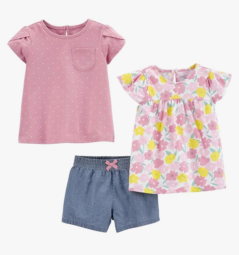 Simple Joys by Carter's baby-girls 3-piece Playwear Set, 4T