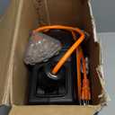 DEWENWILS Extension Cord Reel with Twist-lock Stopper, Power Retractable Cord Reel, Lightweight and Portable, Brighter Triple Tap Outlet, for Home Maintenance, Garages, Workshops, Orange