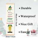 Elf Quote, Christmas Canvas Banner, Christmas Door Hanger Decoration, Canvas Porch Banners For Indoor Outdoor, Xmas Rustic Home Wall Decor, Elf Sign, Farmhouse Wall Hanging Banner 7.831.5 Inches (Style 21)