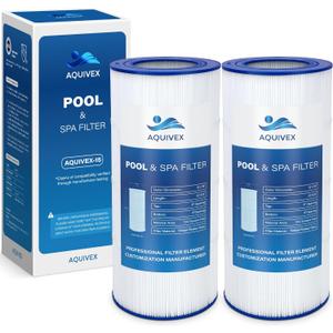 CC100 Pool Filter Cartridge, Compatible With Pentair Clean & Clear 100 In Model 160316 & EC-160316, 160354 & EC-160354, Replacement for Pentair R173215, Pleatco PAP100, PAP100-4, 2 Pack