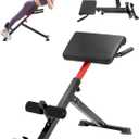 VEVOR Roman Chair Hyperextension Bench & Weight Bench, Adjustable & Foldable Design for Full Body Workout. Targets Glutes, Hamstrings, Back, Core, and Abs. Ideal Multi-Function Home Gym Equipment.