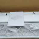 Twin Size Daybed Frame, Day Bed White Metal Daybed Frame with Headboard, Mattress Platform Base Box Spring Replacement Sofa Bed for Living Room Guest Room/Style S/White