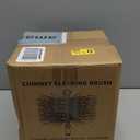 Stanbroil 8 Inch Round Steel Chimney Cleaning Brush with 1/4" NPT Fitting for Masonry Chimney Flue, Works with Most Chimney Rod Sets