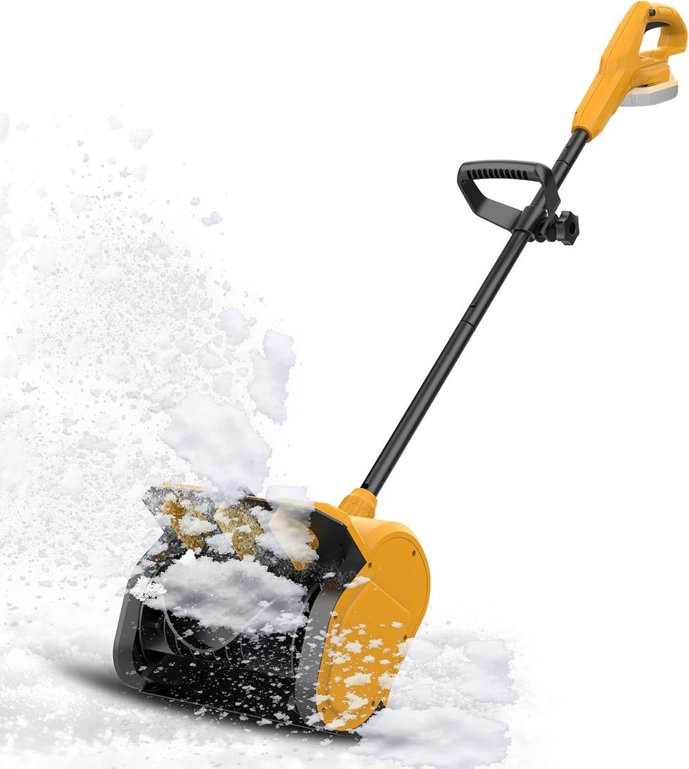 12" Cordless Snow Shovel Compatible with Dewalt 20V Max Battery(NO Battery) Electric Snow Shovel with Directional Plate & Adjustable Front Handle, Cordless Snow Blower for Driveway/Patio/Sidewalk