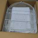 Small Bird Travel Cage - Lightweight Small Birds Starter Kit with Birdcages and Accessories Great for Parakeets Lovebirds Parrotlets Finches Canaries (White 11.8"L x 8.9"W x 15.3"H)