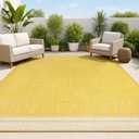 JONATHAN Y Mingled Solid Indoor Outdoor Area Rug 5X8 Yellow/Cream, Alda Modern Minimalist for Backyard, Patio, Porch, Easy-Cleaning, High Traffic, Pet-Friendly, Non-Shedding (TSN213C-5)