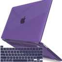 IBENZER Compatible with 2025 2024 M2 MacBook Pro 13 Inch Case 2025-2016 M1 A2338 A2289 A2251 A2159 A1989 A1706 A1708, Hard Shell Case & Keyboard Cover for Mac Pro 13, Crystal Purple,T13CYPU+1