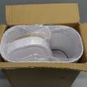 Bathroom Small Waste Bin with Automatic Touchless Lid, 2.6 Gallon Smart Narrow Waterproof Bin for Bedroom, Office, Living Room (Gold White)