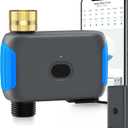 WiFi Sprinkler Timer, Smart Bluetooth Hose Timer, Programmable Automatic Irrigation System with Remote APP, Compatible with Alexa Google, Watering for Outdoor Garden Yard Lawn, 1 Outlet