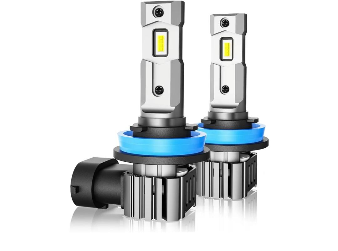 H11 Bulbs, 60W 16000LM Fog Lights, Super Bright Cool White Light Bulbs, Plug & Play, Pack of 2