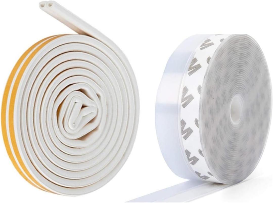 Door & Window Weather Stripping, Soundproof Insulation Seal Strip with Self-Adhesive Rubber Collision Protection