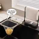 2 Pack Suction Cup Sink Strainer with Net, Suction Cup Sink Strainer Mesh Bags, Sink Strainer Basket for Food Waste Suction Cup, Suction Cup Sink Strainer With Mesh Bag Drainer Basket, 200 Pack Net