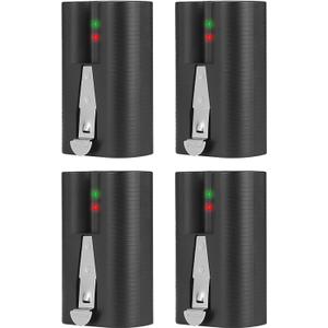 Amityke 4Pack Replacement for Ring Battery Compatible with Ring-Doorbell-Camera 2/3/4/3plus, Stick Up Camera Battery (2nd and 3rd Gen), Also for Spotlight Cam and Peephole Cam (Black)