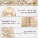 BARSDAR Long Blonde Wig With Bangs - Long Wavy Natural Blonde Wig with Bangs for Women - 26 Inch Thick Soft Synthetic Natural Looking Easy Wear Wavy Wigs Daily Cosplay Party Halloween Costume