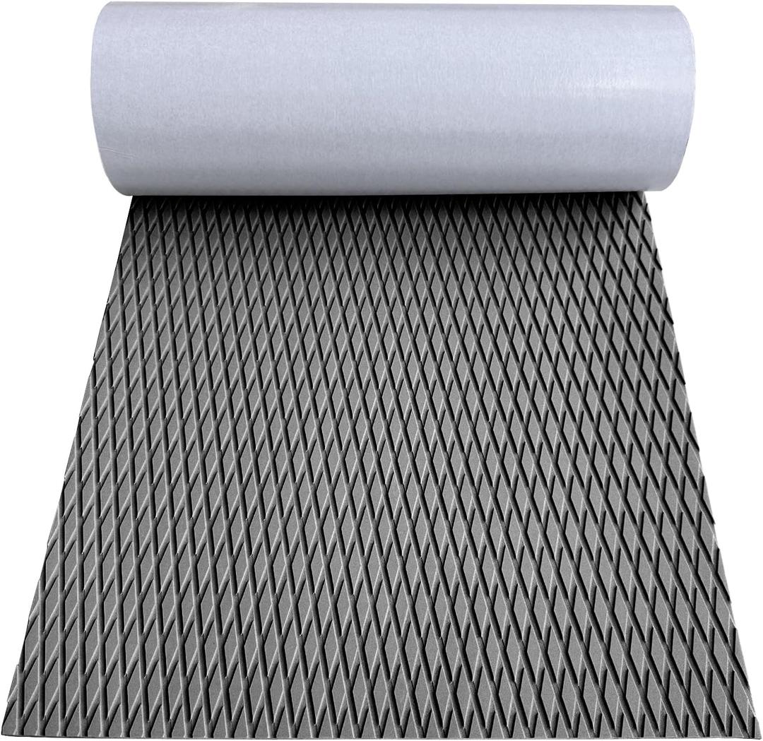 Hjdeck Boat Flooring EVA Foam Boat Decking Marine Carpet Non-Slip Decking Sheet Self-Adhesive Marine Flooring for Fishing Boat Kayak Yacht RV Swimming Pool Golf Cart, 47.2"Lx21.6"W