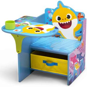 Baby Shark Chair Desk with Storage Bin - Ideal for Arts & Crafts, Snack Time, Homeschooling, Homework & More by Delta Children, 1 Count