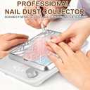Cordless Nail Dust Collector Rechargeable, Professional Dust Collector Nail Tech Extractor Fan Vacuum Cleaner for Acrylic Nails Dip Powder Removal Home Salon Manicures