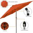 Blissun 9' Outdoor Patio Umbrella, Outdoor Table Umbrella, Yard Umbrella, Market Umbrella with 8 Sturdy Ribs, Push Button Tilt and Crank