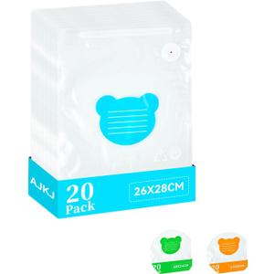 Vacuum Food Storage Bags - Reusable BPA Free Vacuum Sealer Bags - 20pcs Bag Only - 11x10.24in - Blue
