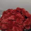 HaloRest Fluffy Faux Fur Throw Blanket King Size, Thick 1000GSM Soft Cozy Throw Blankets for Bed, Plush Striped Warm Fuzzy Blanket for Couch LivingRoom Home Decor & Gifts (90"x 104", Red)