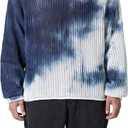 Mnml Men's Men's Tie Dye Open Knit Sweater (XX-Large, White)