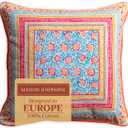 Maison d' Hermine Decorative Pillow Covers 20x20 Inch Square 100% Cotton Throw Pillow Covers with Invisible Zipper Cushion Case for Living Room Couch, Chair, Sofas, Bedroom, Home (Katmandou - Doda)