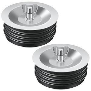 Dreyoo 2 Pcs 4 Inch End of Pipe Gripper Mechanical Plug, Steel Drain Pipe Cover with Galvanized Screw and Wing Nut for Outdoor Sewer Cleanout Drain Dreyoo 2 Pcs 4 Inch End of Pipe Gripper Mechanical Plug, Steel Drain Pipe Cover with Galvanized Screw and Wing Nut for Outdoor Sewer Cleanout Drain