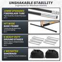 16×10/12×9/20x10FT Backstop Net for Lacrosse Baseball Basketball, 12x9FT