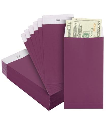 Mr. Pen- 100 Purple Cash Envelopes, 6.5" x 3.5", Money Saving Challenge