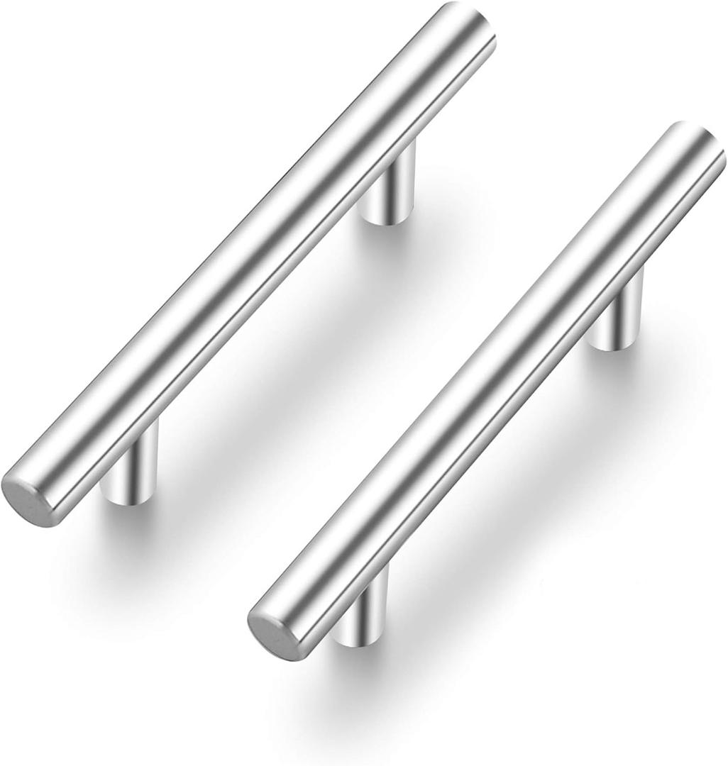 Ravinte 10 Pack 6 inch Cabinet Pulls Brushed Nickel Stainless Steel Kitchen Cupboard Handles Cabinet Handles, 3.75 inch Hole Center (6 Inch (3-3/4 Inch Hole Center))