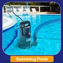 WASSERMANN 1/2HP Water Pump,3500GPH Submersible Thermoplastic Utility Pump with 10 FT Power Cord,Electric Portable Transfer Clean/Dirty Sump Pump for Swimming Pool Tubs Garden Ponds Draining