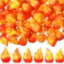 Thyle 100 Pcs Mini Resin Fire Miniature Flame Figurines Christmas Tiny Fake Fire Campfire Model Gift Micro Town Accessories for Xmas Small Village Accessories DIY Scene Garden Home Landscape Decor