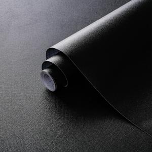 Dimoon 118''x23.6'' Black Peel and Stick Wallpaper Contact Paper Modern Self Adhesive Wall Paper Removable Renter Friendly Textured Solid Color Shelf Cabinet Vinyl Roll (118''x23.6'',Black)