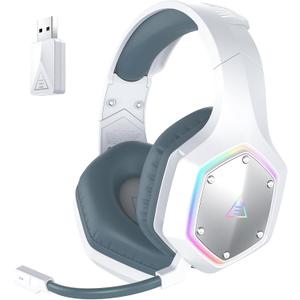EKSA 2.4GHz Wireless Gaming Headset for PC, PS4, PS5, Gaming Headphones with Noise Cancelling Microphone, 7.1 Surround Sound, 36-Hr Battery Gamer Headset for Computer, Laptop, 3.5mm Wired Headphones