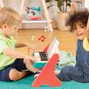 B. toys Wooden Toy Piano for Toddlers, Kids Color Coded Keys with Songbook Musical Instrument for Early Learning & Creativity 3+ Years Mini Maestro