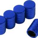 10 x Blue Anodized Aluminum Tire Valve Stem Caps with Plastic Inner Sleeve, Corrosion Resistant. Universal Valve Caps for Cars, Trucks, Motorcycles, Pack of 5