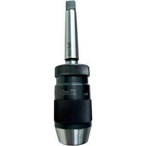 Keyless Drill Chuck MT2 Morse Taper Mount, 1/32"-1/2" (1mm-13mm) for Portable Drills, Bench Drills, Milling Machines, Lathes, Etc.