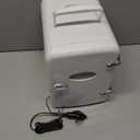 Frigidaire Retro Mini Personal Fridge Cooler, Holds up to 9 Cans, Portable for Car, Office, Bedroom, Dorm Room, or Cabin, Includes 110V AC and 12V DC cords - White Gold (Special Edition Color)