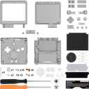 IPS Ready Upgraded eXtremeRate Clear Black Custom Replacement Housing Shell for Gameboy Advance SP GBA SP Compatible with Both IPS & Standard LCD Console & Screen NOT Included