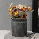 Farmhouse Vase for Home Decor, Vintage Rustic Terracotta Flower Vase Suitable for Home Decor, Living Room, Shelf, Dining Table. 7INFrosted Dark Blue ZSHLXM (6.1*7IN)