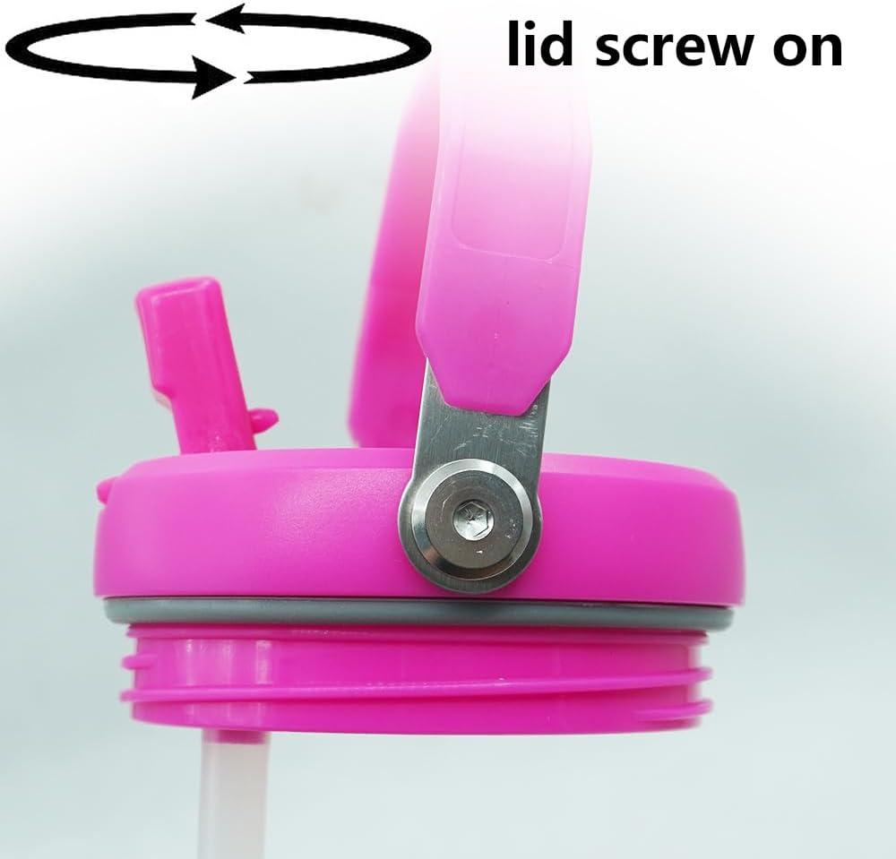 40 oz Handle On Top Flip Straw Lid Replacement for Stanley 40 oz Cup Tumbler, Not for 30 oz
