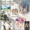 4 x Easter Basket Stuffers, Art Supplies,12 Colors Rainbow Pencils, Multi Colored Pencils Set for Adult Coloring, Easter Basket Stuffers for Teens, Professional Art Supplies for Artists.