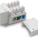 (10-Pack) [UL Listed] - Ethernet Wall Jack - Keystone Jack - Cat5/5e/6 Compatible - Cat6 Network Coupler