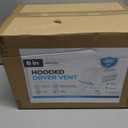 8" White Dryer Vent Cover - 304 Stainless Steel Wall Cap, Screen and Damper